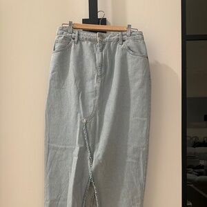 Maxi Denim Skirt- Size 8
